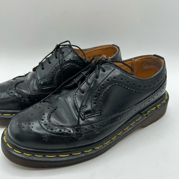 COPY - RARE Vtg Dr Martens 3989 Made in England Wingtip Black Brogues Oxfords C… - Picture 4 of 12